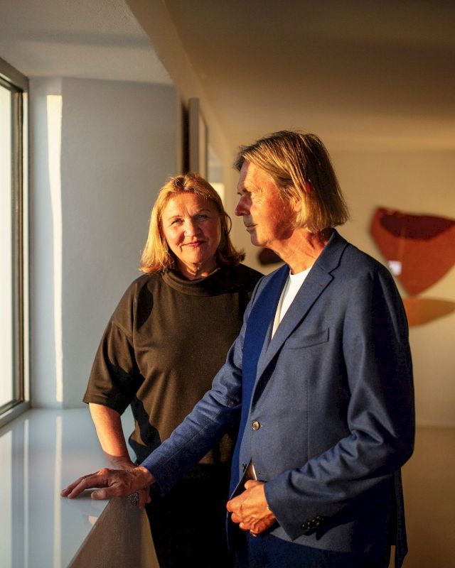 Venke and Rolf A. Hoff at the KaviarFactory, Henningsvær, 2019