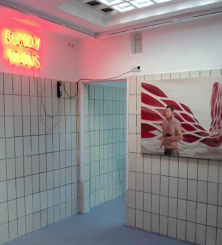 Sarah Maple, Bloody Neon. Theo Lorenz, Untitled, Sammlung Fiede