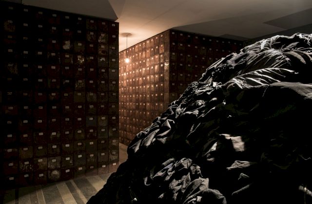 Christian Boltanski, Babi Yar Way, 2016 (exhibition view, "Loss. Memories of Babi Yar" at Pinchuk Art Centre). Courtesy PinchukArtCentre © 2016. Photographer: Sergey Illin