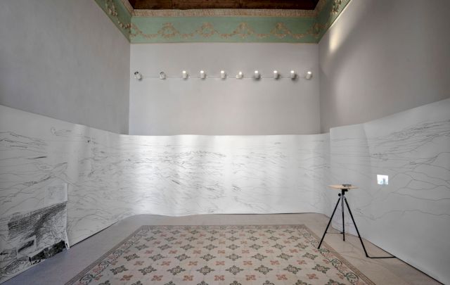 Peter Bartoš, Environmental Aesthetics, 2019 (installation view at Fondazione Morra Greco), curated by Mira Keratová, architectural display by Petra Feriancová. Photo: Maurizio Esposito. Courtesy Fondazione Morra Greco