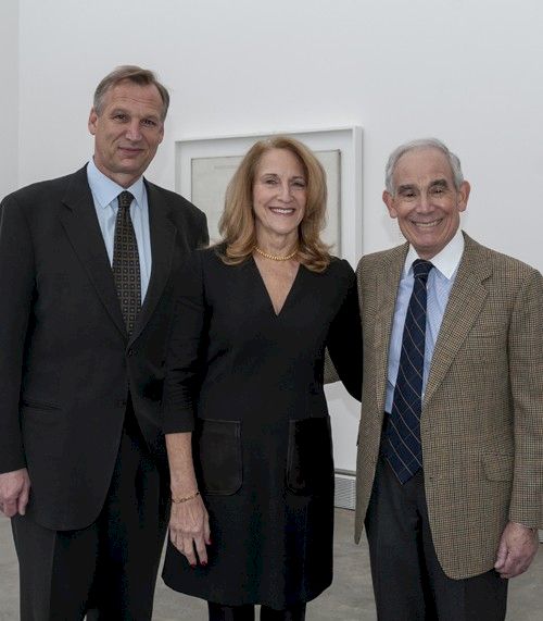 Timothy Rub (left), The George D. Widener Director and CEO, with Katherine and Keith L. Sachs