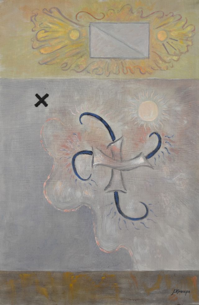 Janina Kraupe, Transmutations VII, 1984, oil paint on canvas, 104 x 70 cm Photo: Borowik Foundation © all rights reserved