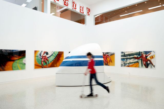 Installation view at Lyon Housemuseum. (Installation: Patricia Piccinini, Sheen, 1998)