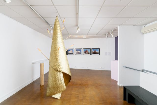 Exhibition view - AMEXICA at Institut Culturel du Mexique, Servais Family Collection, Paris, 2023 | works from left to right: Fritzia Irízar, Morelos León Celis and Teresa Margolles © Aurélien Mole