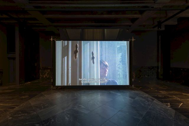 Kino (group show), installation view at Fluentum, 2021. Photo: Stefan Korte