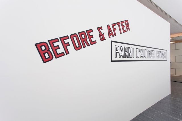 Laurence Weiner, 'BEFORE & AFTER PARMI D'AUTRES CHOSES', Wall / Floor Painting, 1999, 103,5 x 84 cm. Photo: Johannes Stoll / Belvedere, Wien