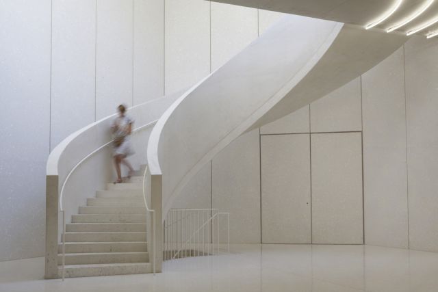 Staircase of Collection Lambert. Photo: Berger & Berger Architects