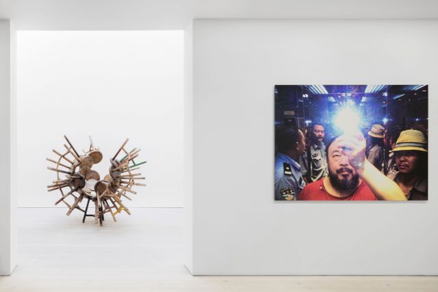 (l–r) Ai Weiwei, ’Grapes’, 2015; ’Illumination’, 2009. Courtesy the artist