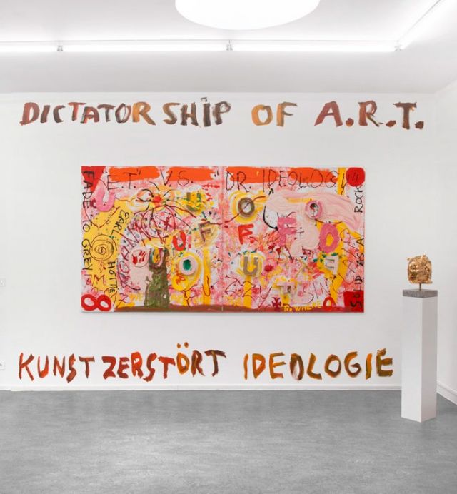 Jonathan Meese, ’E.T.” Vs. "Dr. Ideology" (Johnny Fuzzy M. Sinclair)’, 2017